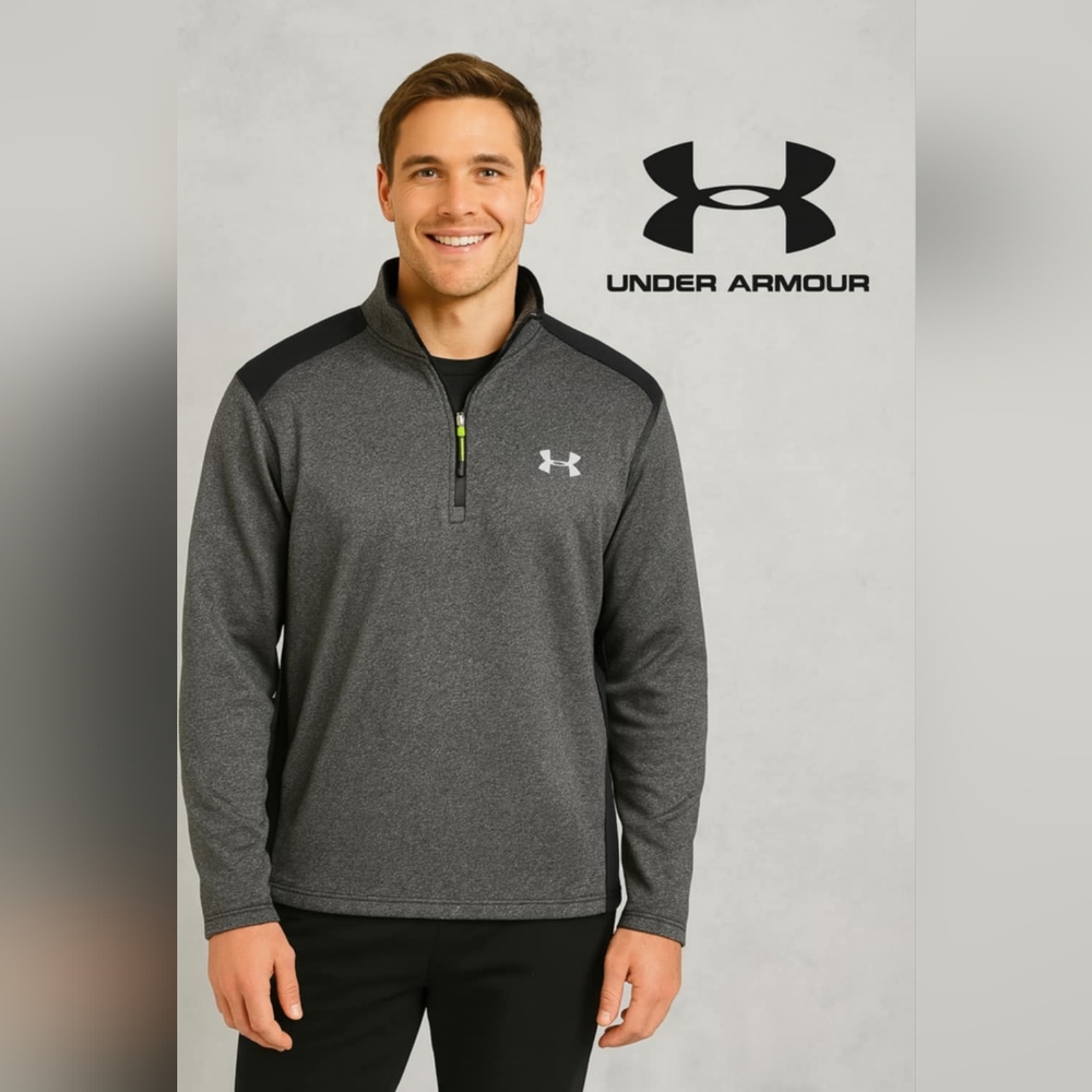 Under Armour Men's Gray and Black Performance Pullover Sweatchirt Size XL